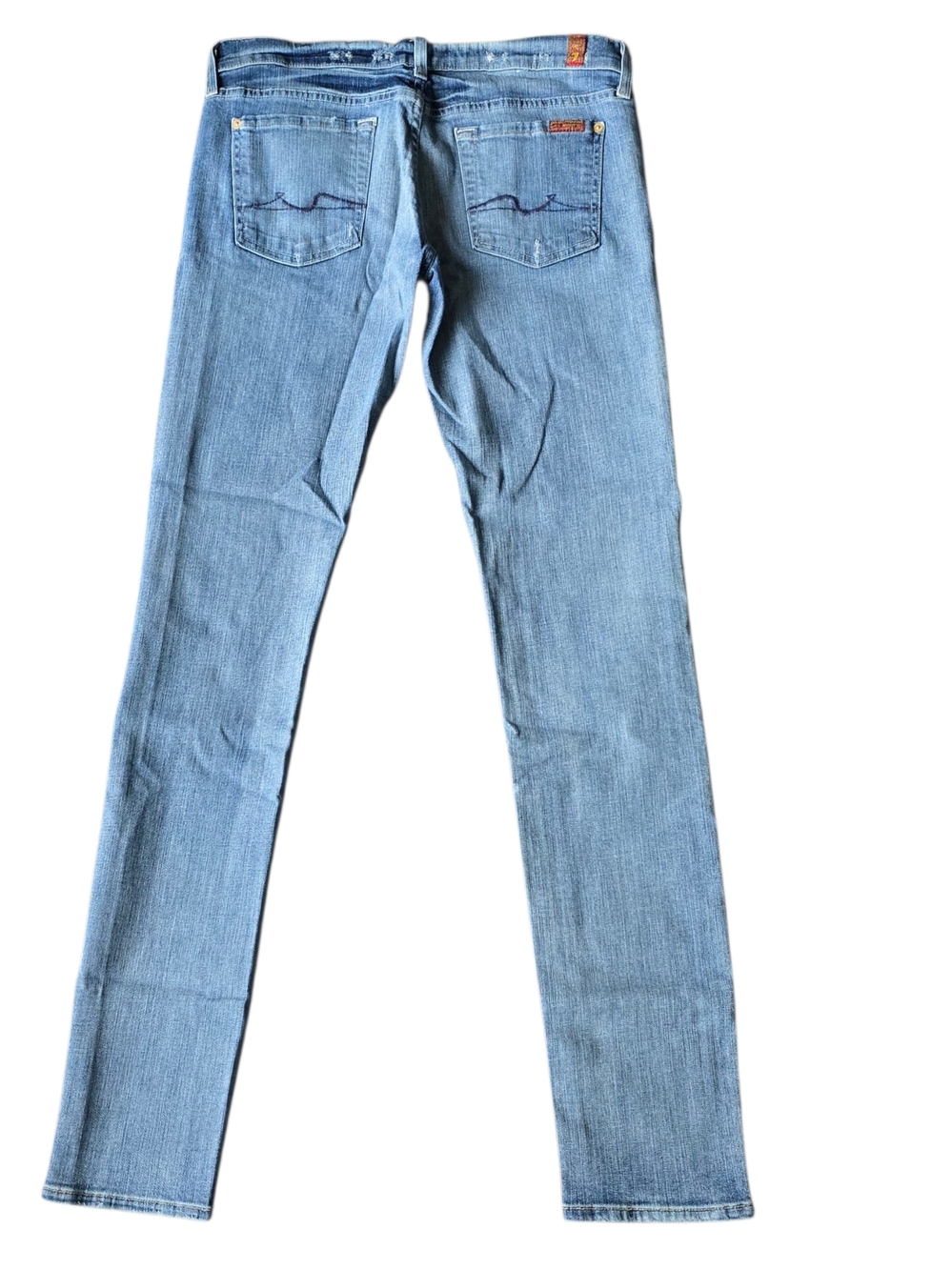 7 For All Mankind Roxanne Light Blue Skinny Jeans. Size 30 - Picture 2 of 8